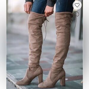 MY DELICIOUS Shoes Over The Knee Heel Boot